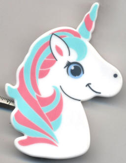Blue & Peach Unicorn Retractable Tape Measures