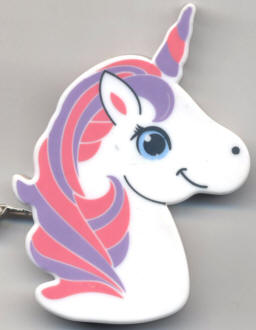 Purple & Peach Unicorn Retractable Tape Measures