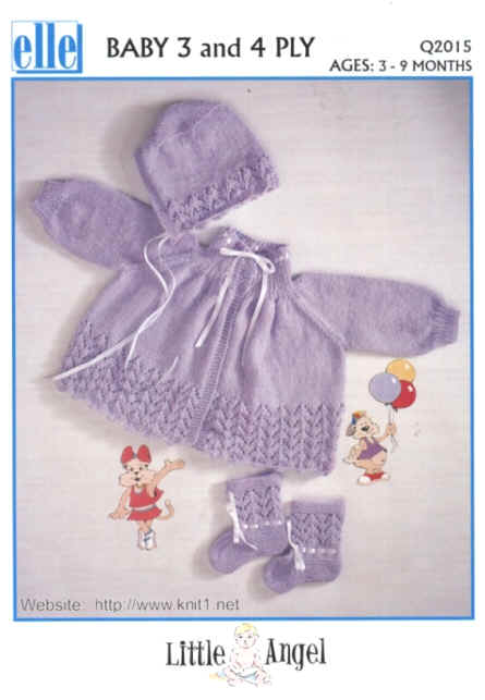 baby matinee set with hat and bootees