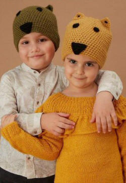 Crochet Hat with Face and Ears