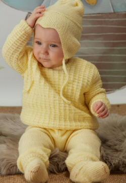Jumper, Trousers, Hat, Booties
