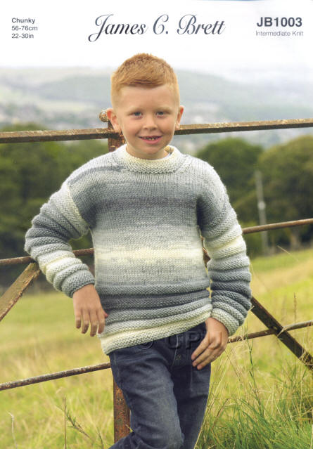 Boys knitted Sweater in Silver Ore shade AC05. 