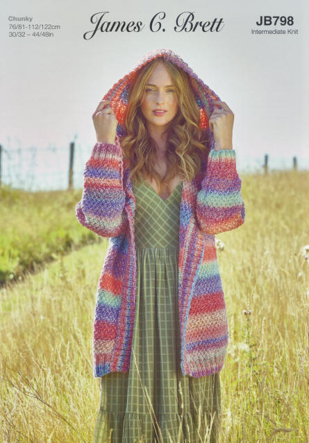Hooded Cardigan. Colour shown is shade MC106