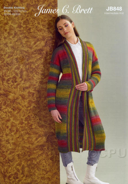 Ladies Very Long Cardigan with long sleeves