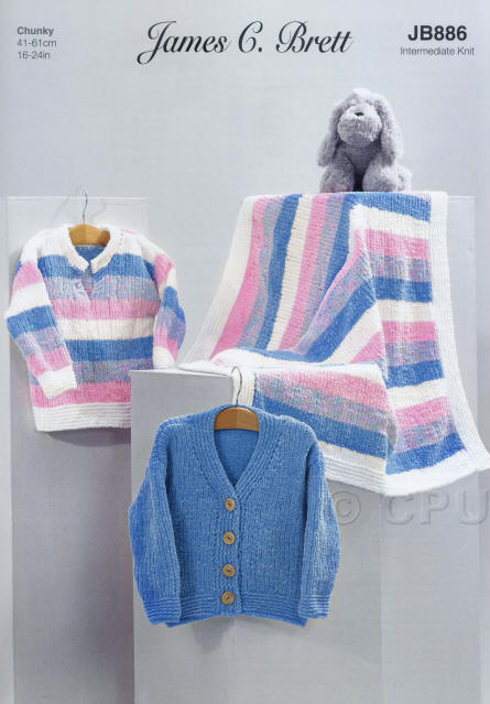 Knitted Sweater, Cardigan and Blanket - Intermediate Knit