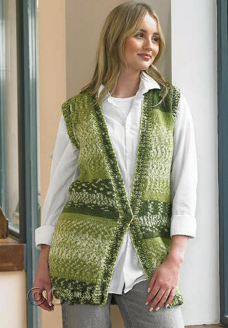 Ladies Waistcoat in shade A306 (Fern)