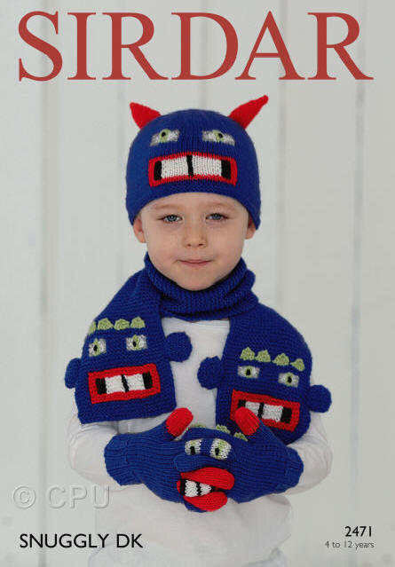 Robot Character Hat, Scarf and Gloves