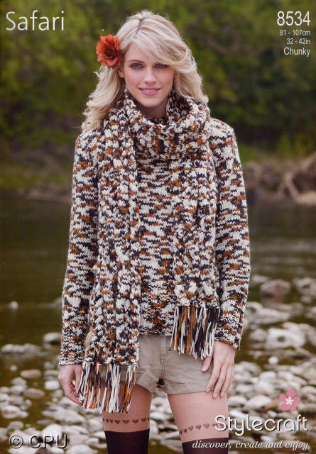  Ladies Sweater and Scarf
