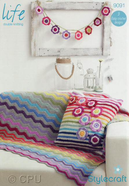 Crochet Cushions, Bunting and Blankets