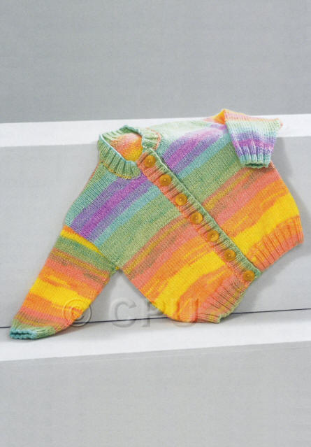 Knitted Cardigan in Wendy Giggles DK shade WG11 