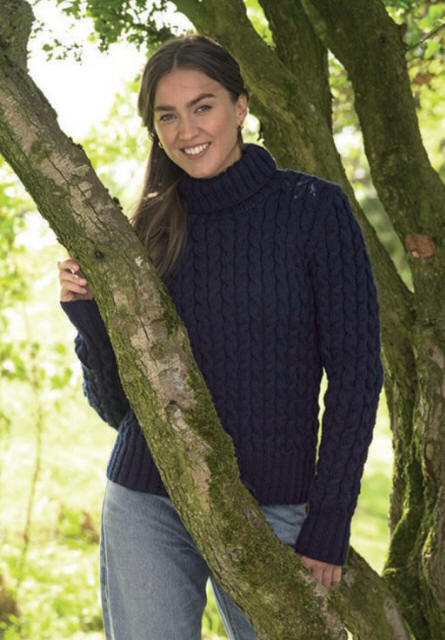 Knitted Ladies Sweater - Colour shown is Navy (SA37)